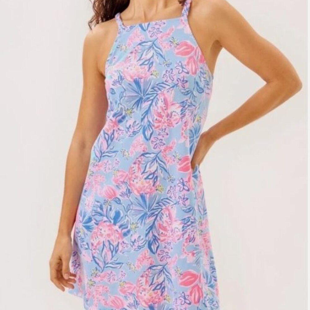 NWT $108 Lilly Pulitzer Kyleigh Dress Multi Elephant Splash Small